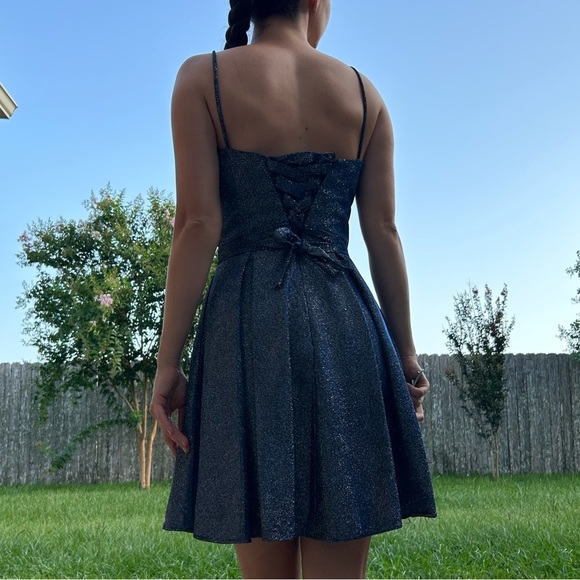 May Queen Sleeveless A-Line Cocktail Corset Short Dress - Picture 2 of 7